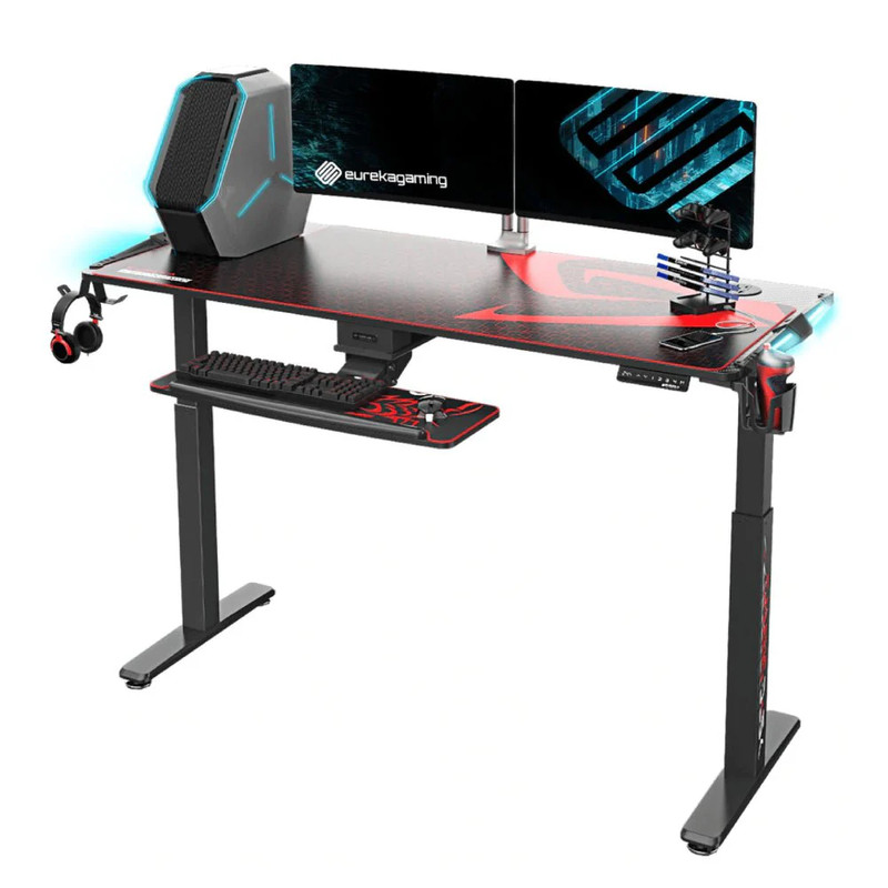 Eureka Gaming General Series EGD-S62B Standing E-sports Desk with RGB lights - طاولة